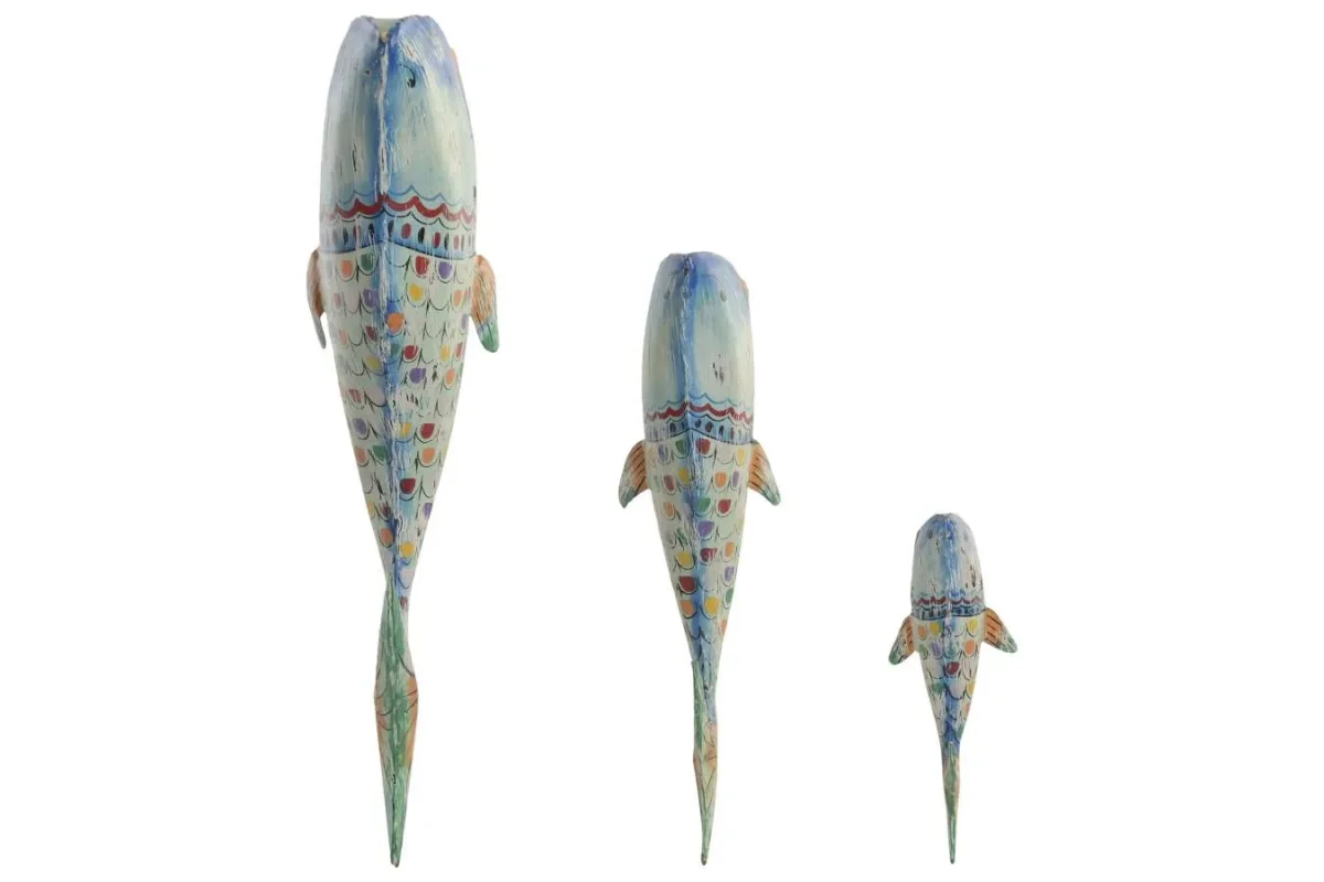 Ballenas decorativas para pared de metal (3 unidades)