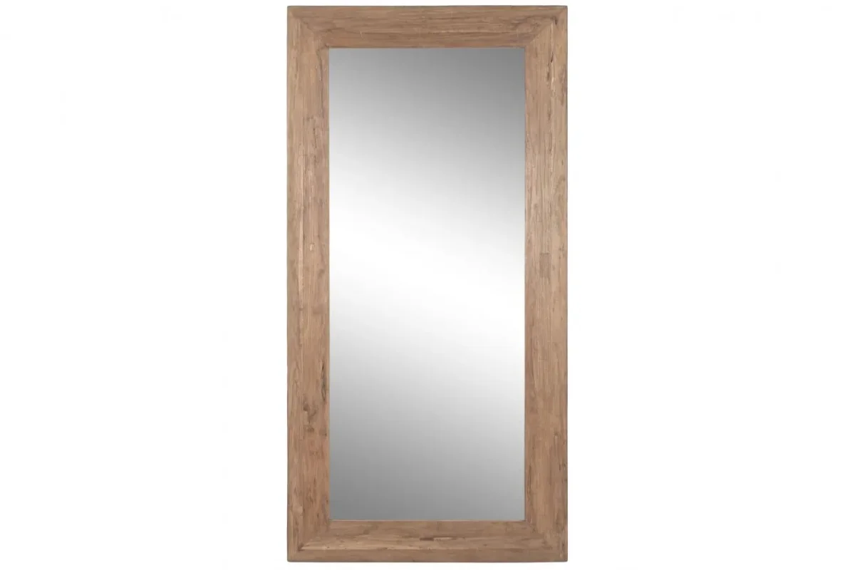 Espejo de teca reciclada natural 100X3X200