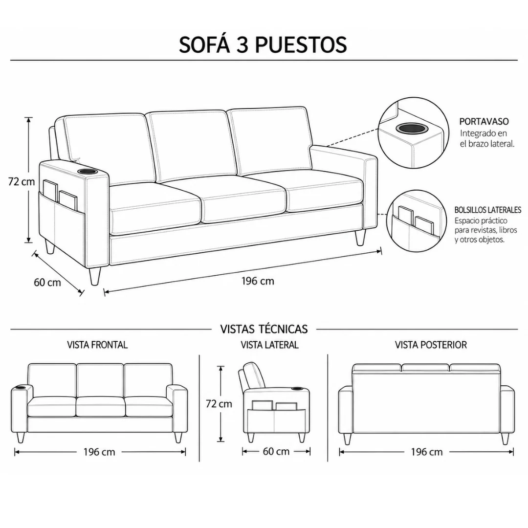 Sofá Kejana 3P - Imagen 8