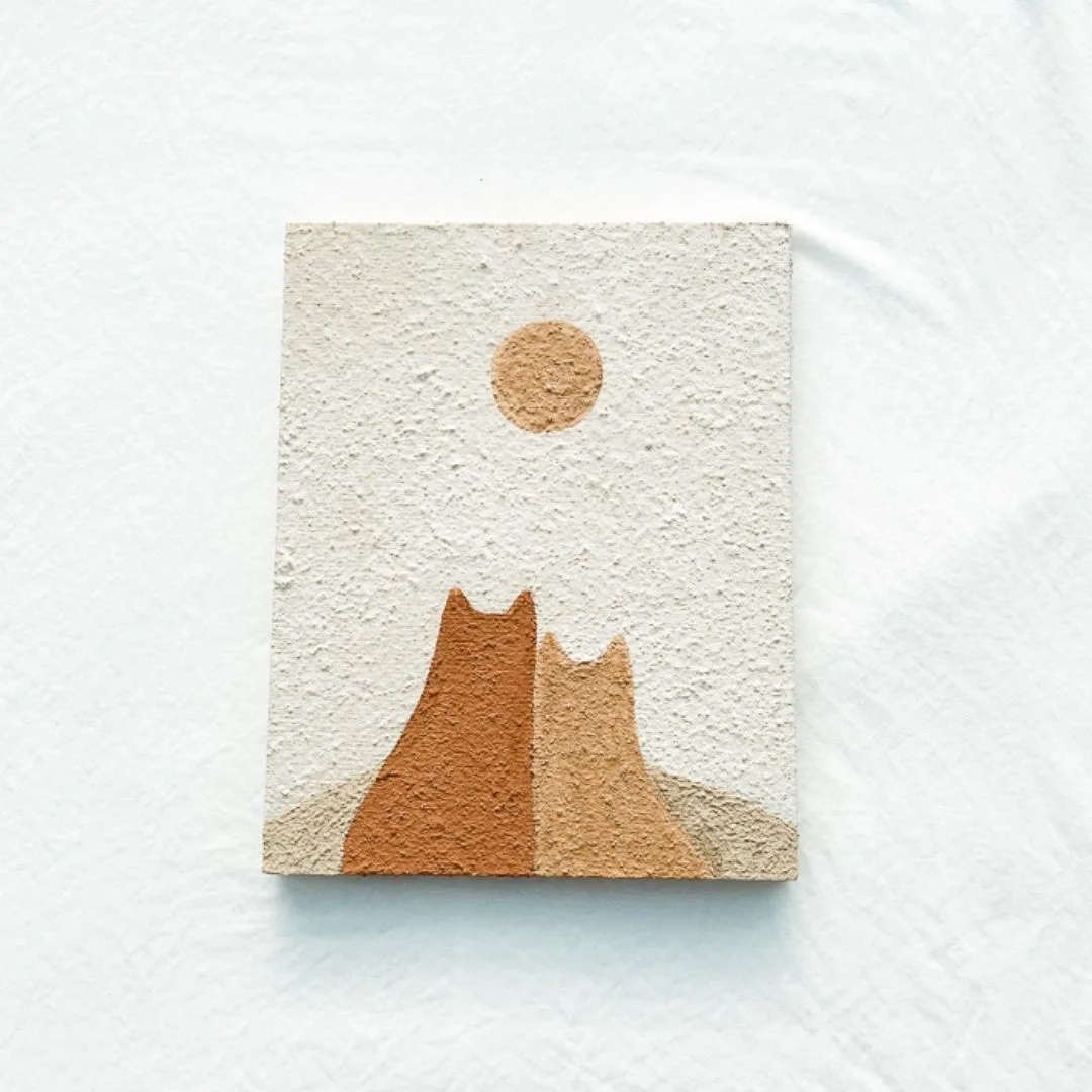Lienzo pintado a mano – Gatos - Imagen 4