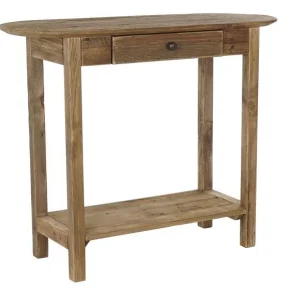 Consola de madera reciclada natural 95X35X76