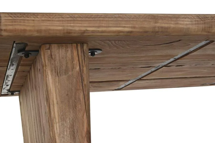 Mesa de comedor de madera reciclada de pino 180X90X77 - Imagen 5