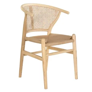 Silla de olmo y ratán