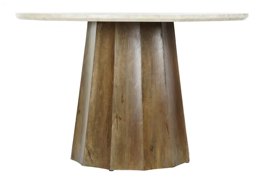 Mesa de comedor de mango y mármol 120X120X78 - Imagen 4