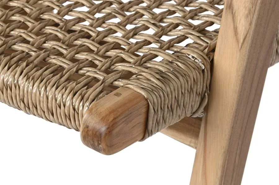Silla de teca y ratán - Imagen 5