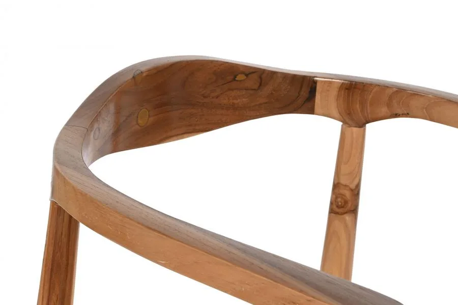 Silla de teca y ratán - Imagen 6