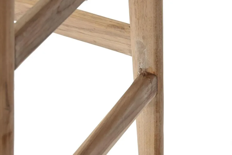 Taburete de teca y fibra - Imagen 5