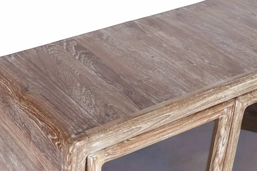 Aparador de teca reciclada y cristal 90X38X85 - Imagen 3