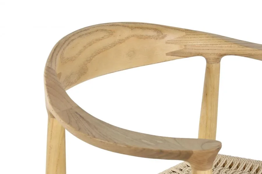 Silla de madera de olmo y fibra - Imagen 7