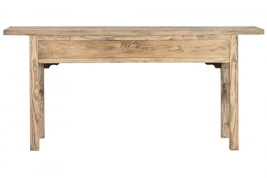 Consola de olmo macizo con 4 cajones 178X38X85 - Imagen 7