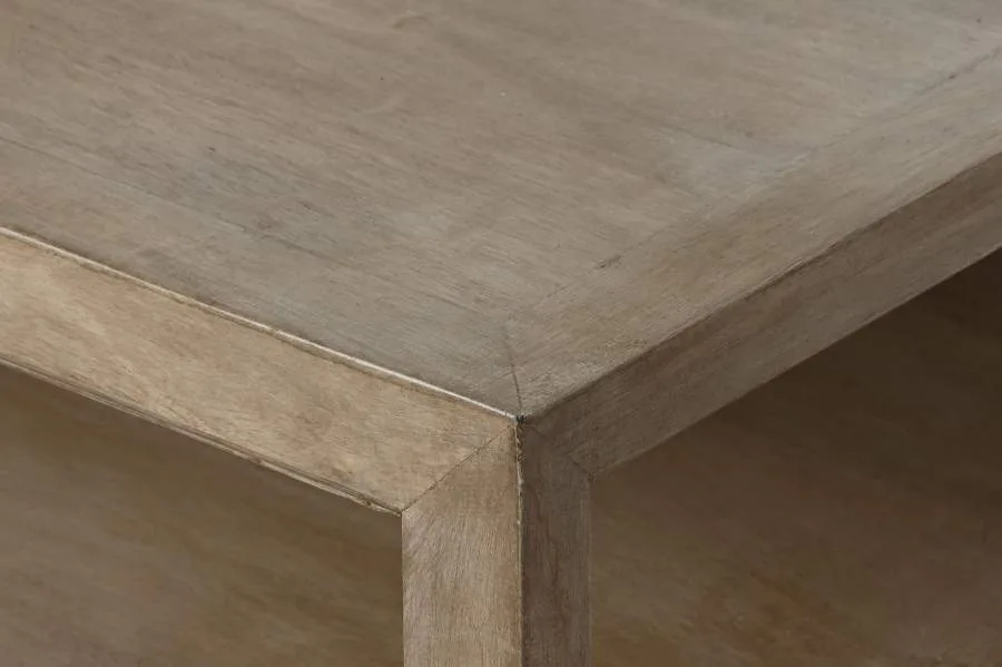 Mesa de centro de madera de mango con cajones 100X100X45 - Imagen 7