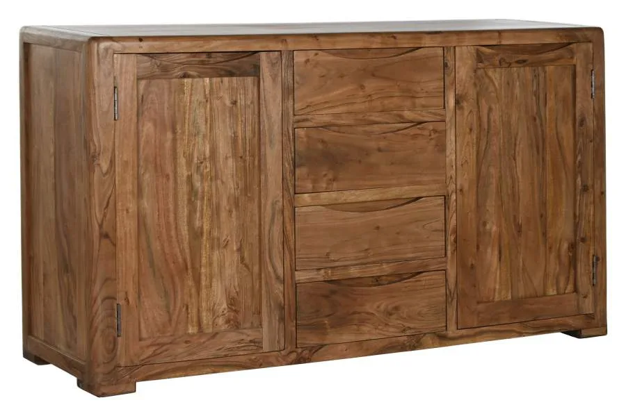 Aparador 150 cm de madera maciza de acacia - Imagen 4