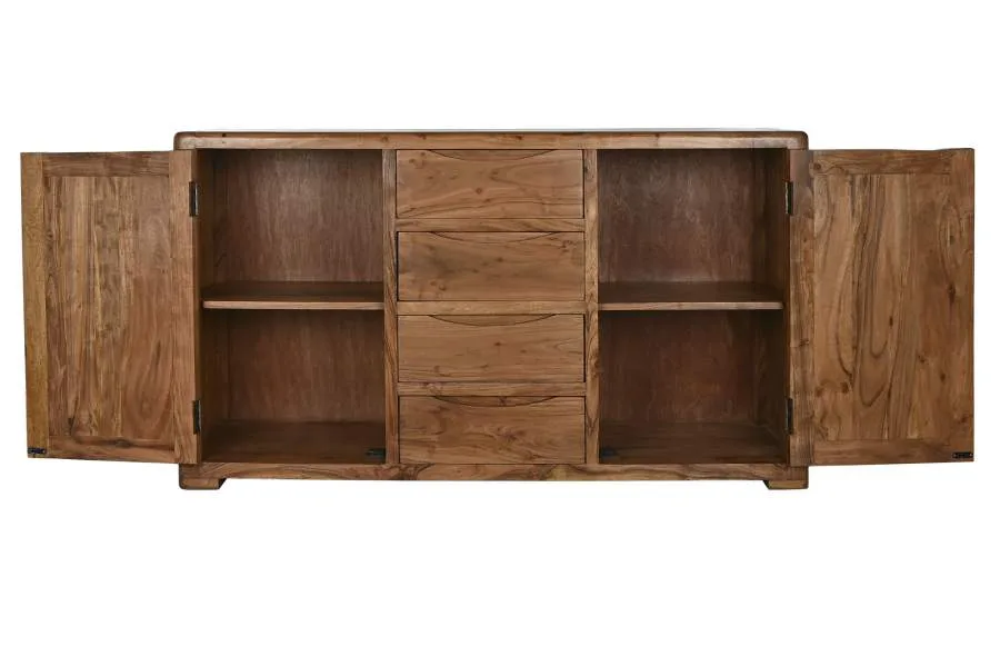 Aparador 150 cm de madera maciza de acacia - Imagen 6