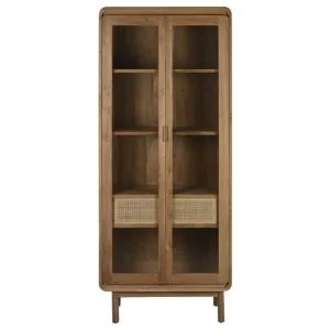 Vitrina de teca y cristal 80X45X190