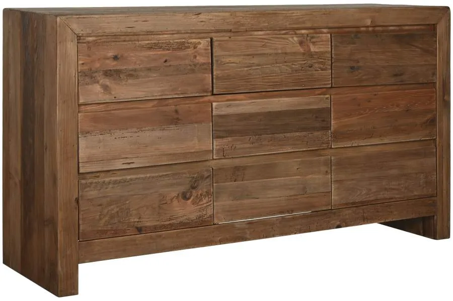 Cómoda de madera reciclada de pino 161X48X90 - Imagen 4