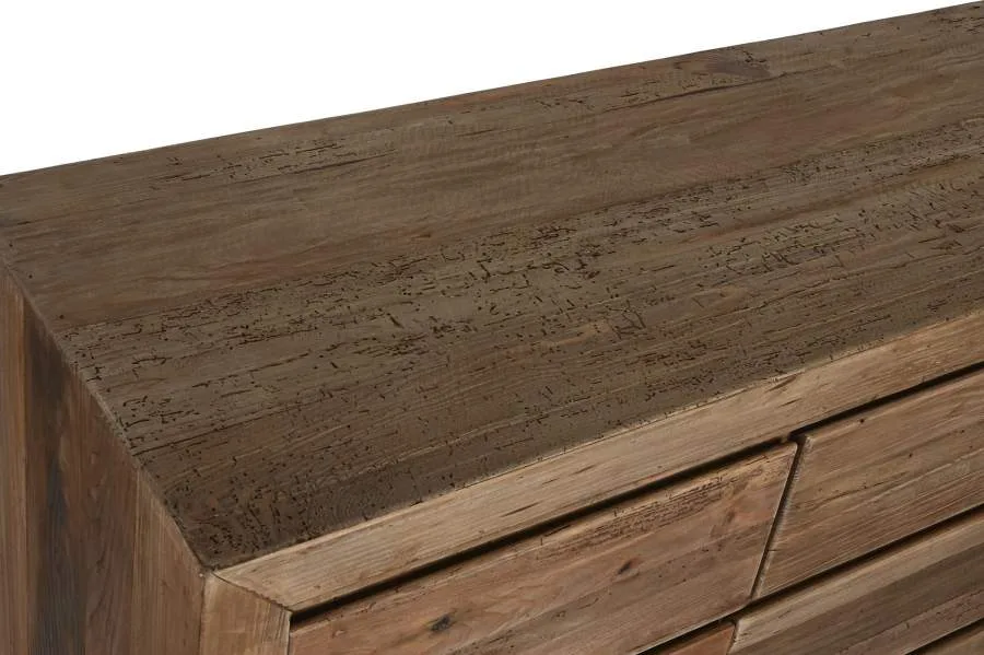 Cómoda de madera reciclada de pino 161X48X90 - Imagen 3