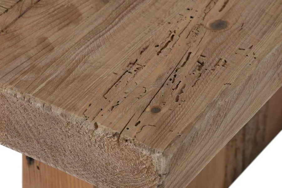 Mesa de centro de pino y madera reciclada 135X70X34 - Imagen 4