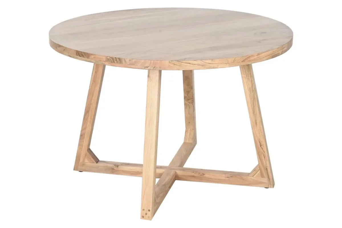 Mesa redonda de comedor de acacia 115cm - Imagen 3