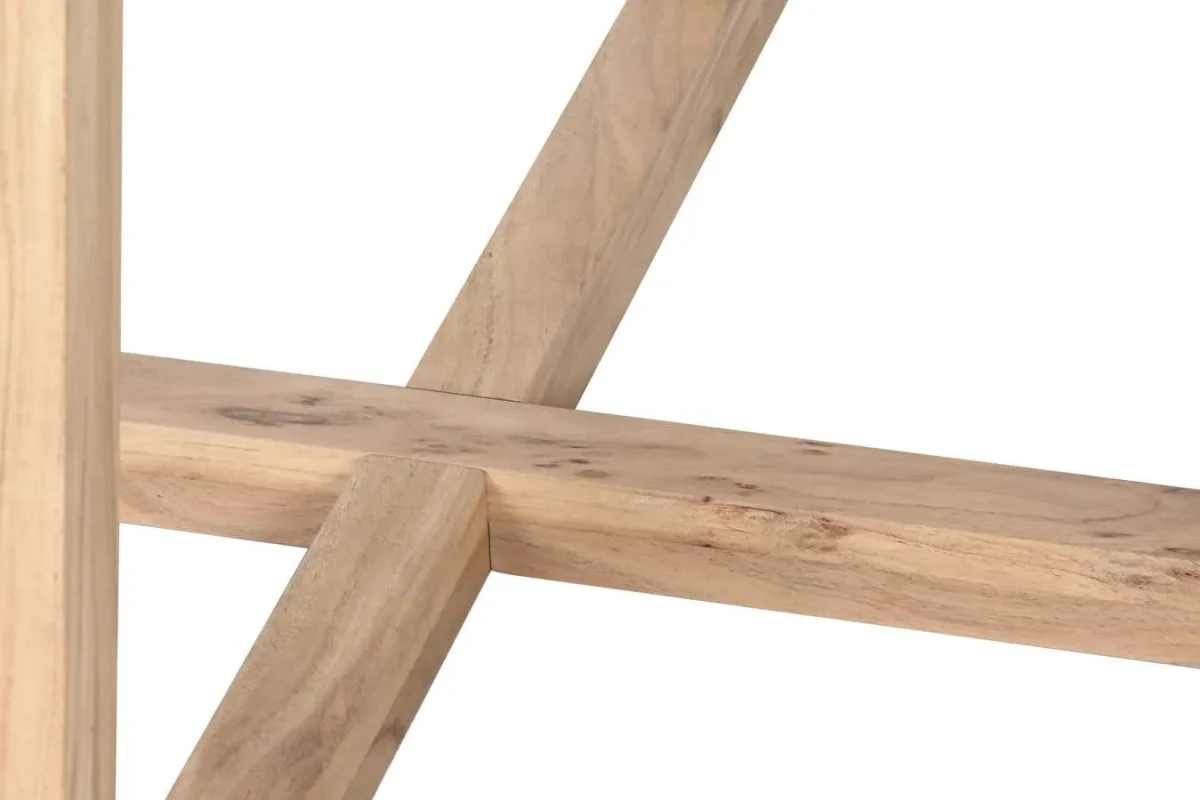 Mesa redonda de comedor de acacia 115cm - Imagen 6