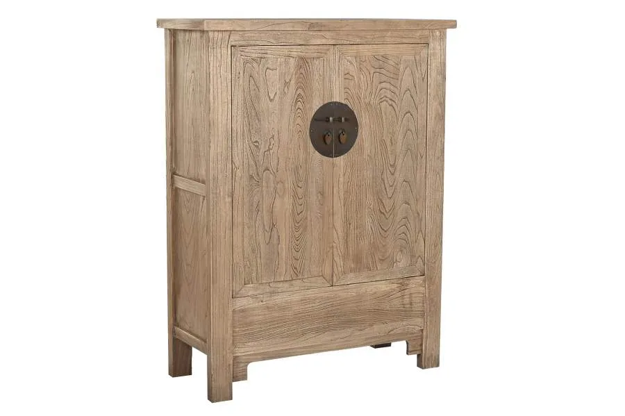 Armario de madera maciza de olmo envejecido 102X40X132 - Imagen 3
