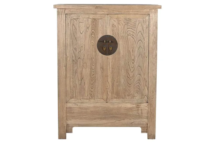 Armario de madera maciza de olmo envejecido 102X40X132 - Imagen 2