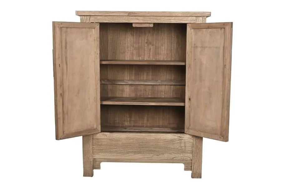 Armario de madera maciza de olmo envejecido 102X40X132 - Imagen 5