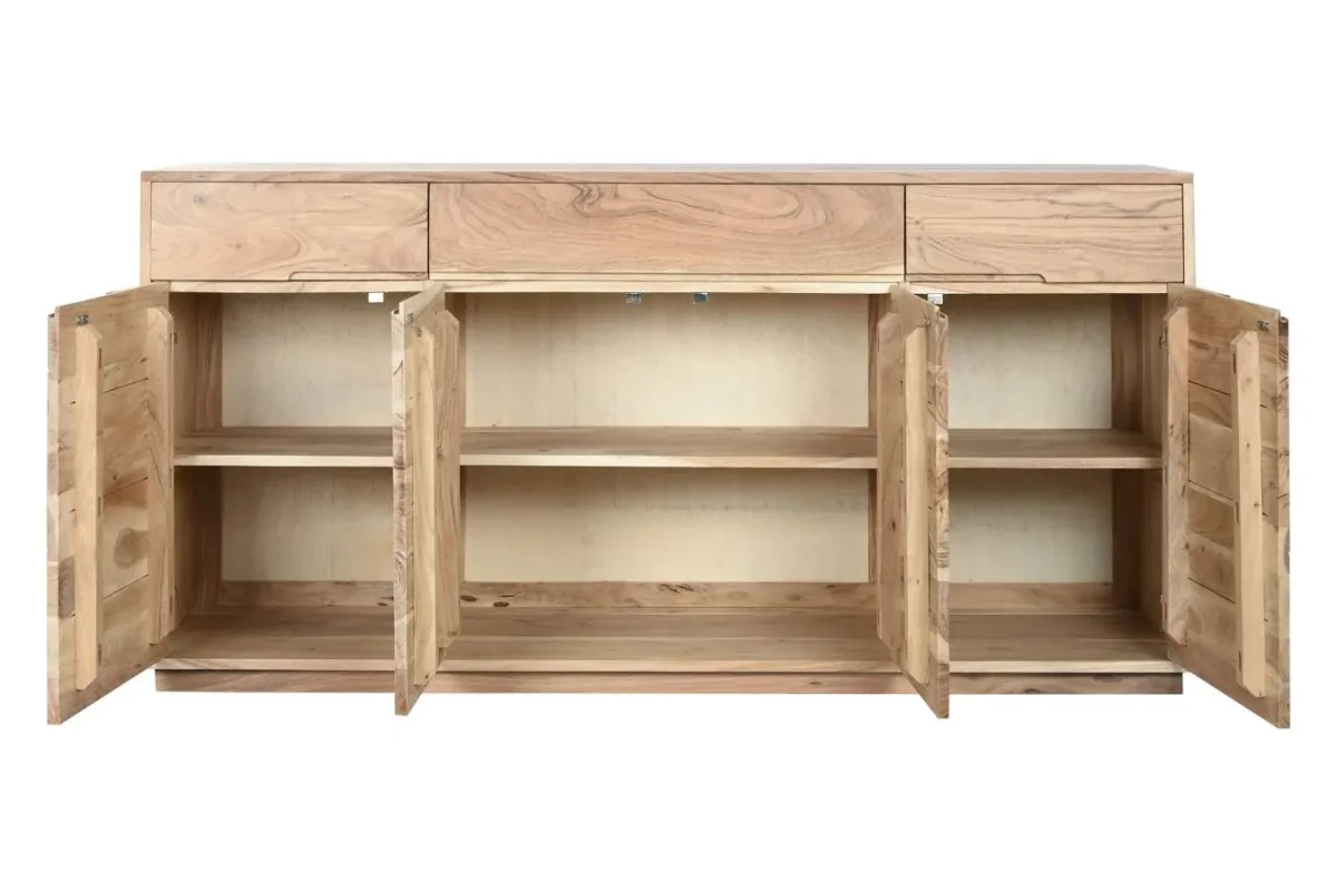 Aparador de madera reciclada natural 160X40X81 - Imagen 5