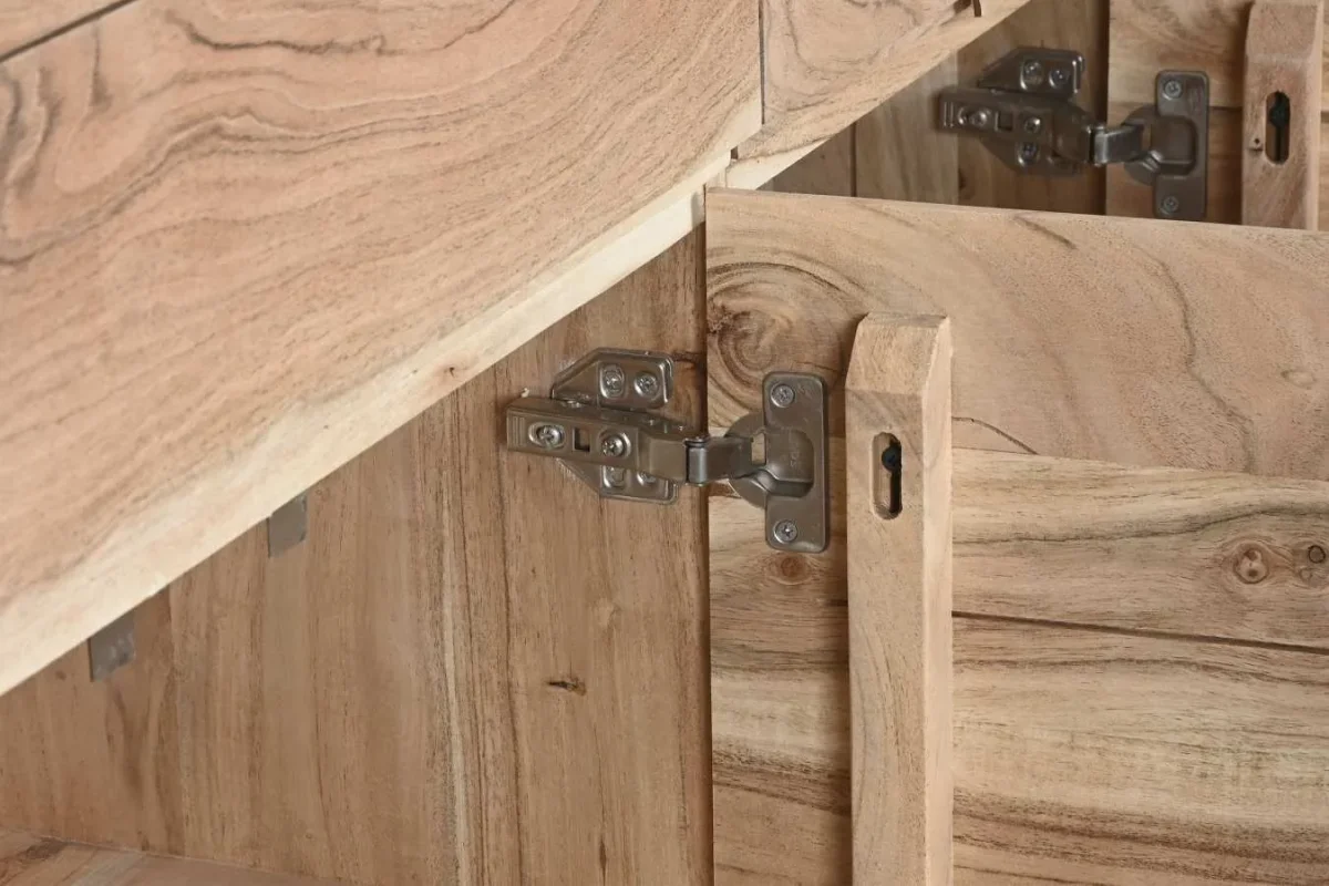 Aparador de madera reciclada natural 160X40X81 - Imagen 7