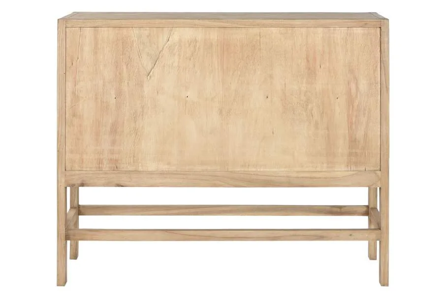 Buffet de madera mindi y cristal 120cm - Imagen 4