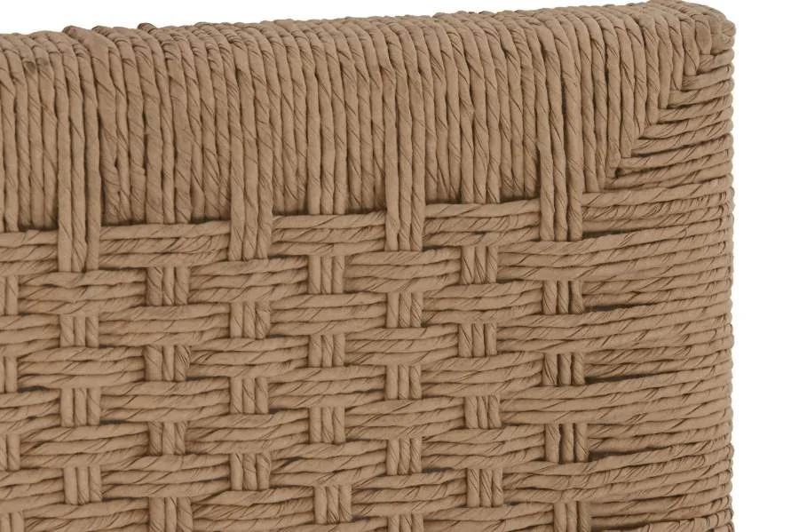 Cabecero de cama de teca y fibra 165cm - Imagen 3