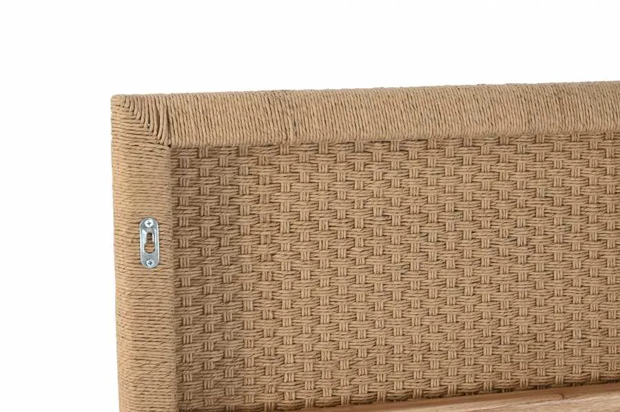 Cabecero de cama de teca y fibra 165cm - Imagen 6