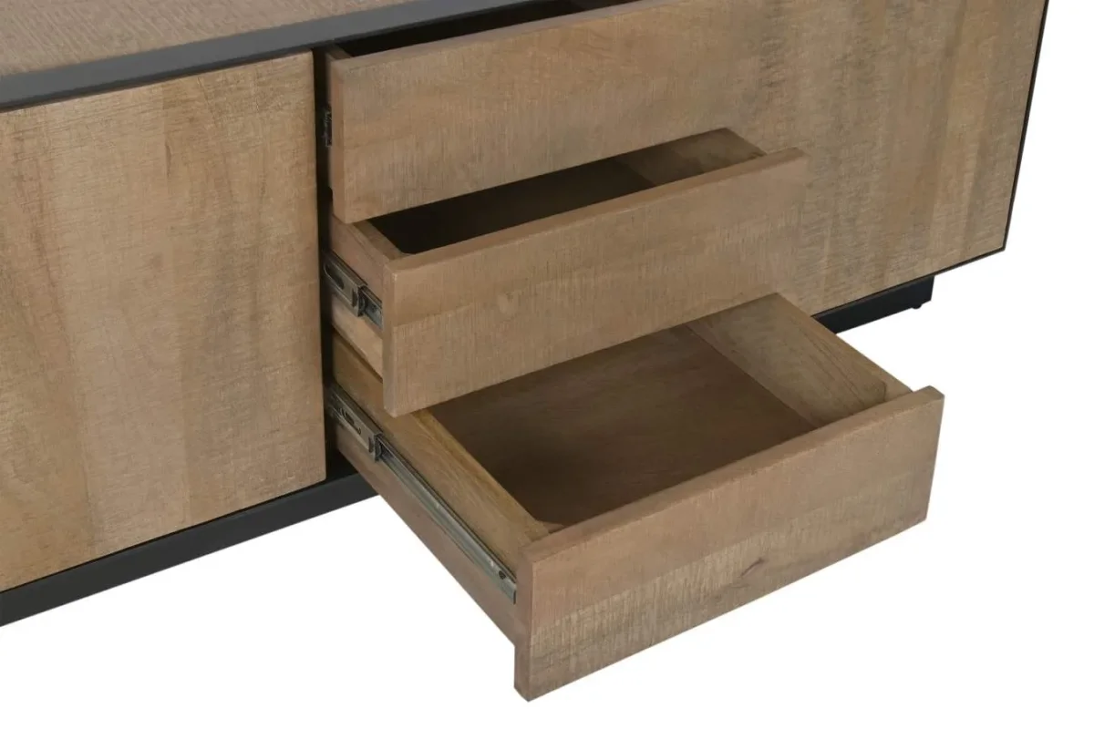 Mueble TV de mango y metal 180X44X55 - Imagen 7