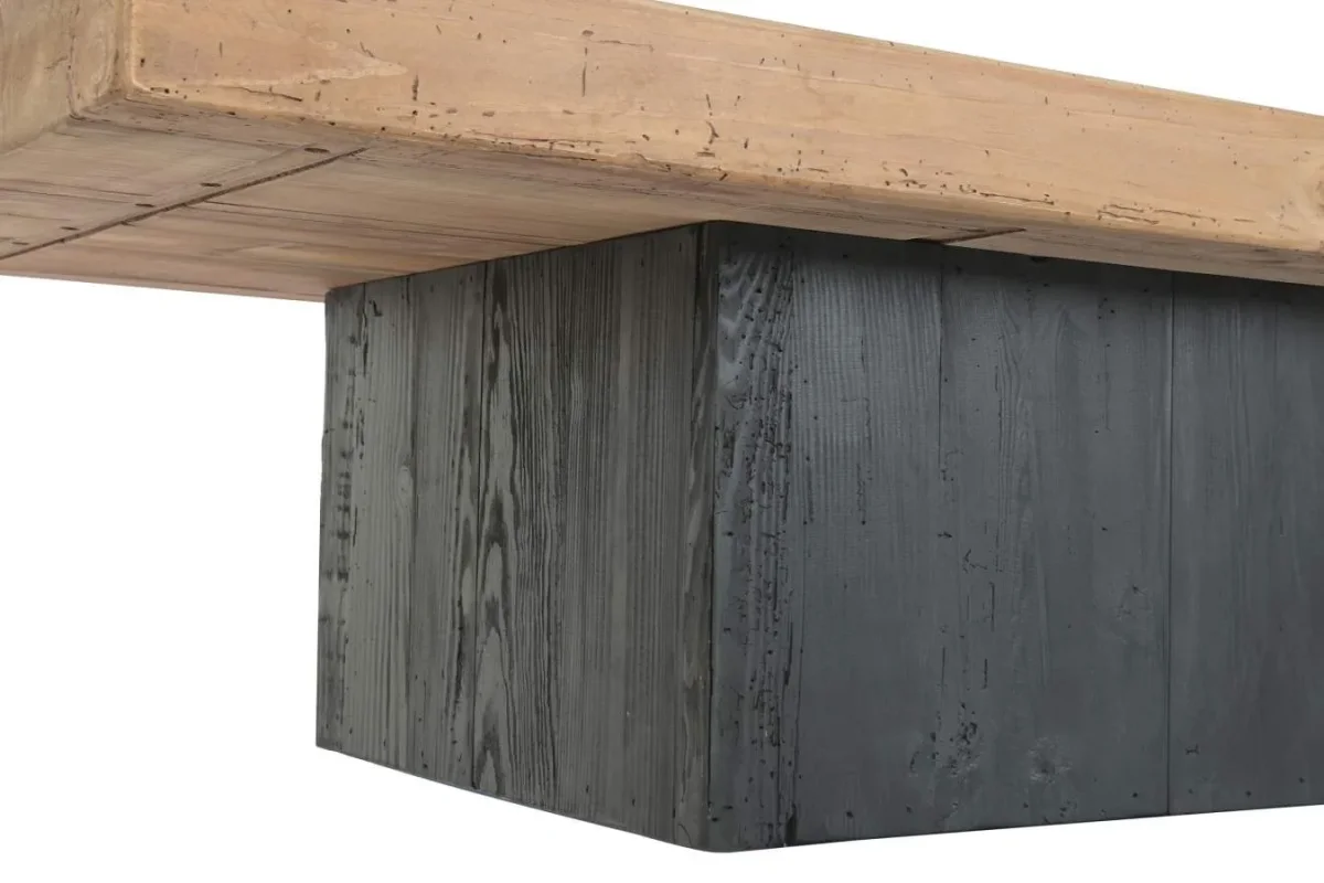 Mesa de centro negra y madera 135X70X40 - Imagen 5