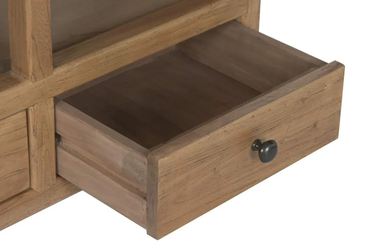Estantería de madera reciclada de olmo 120X38X190 - Imagen 6