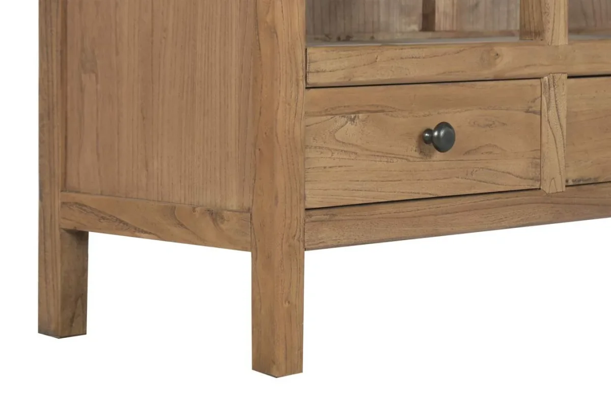 Estantería de madera reciclada de olmo 120X38X190 - Imagen 7