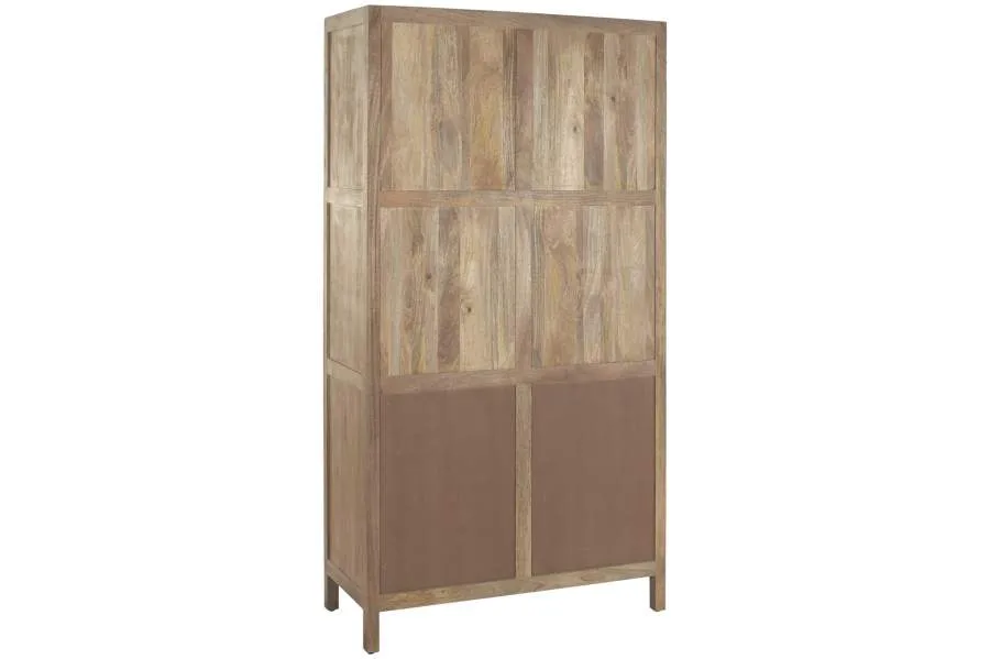 Vitrina de madera de mango y metal 100X42X195 - Imagen 5