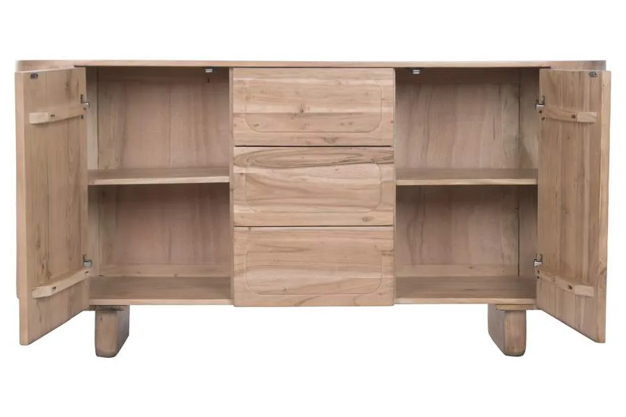 Buffet de madera de acacia 160X40X80 - Imagen 5