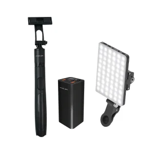 Pack 4 Trípode + Cargador Portátil laptop + Luz LED