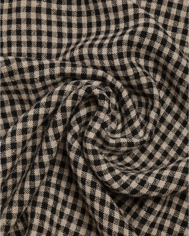 Plaid MOGA de lino 100% natural de cuadros - Imagen 5