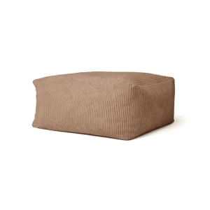 Puff marrón de pana infantil