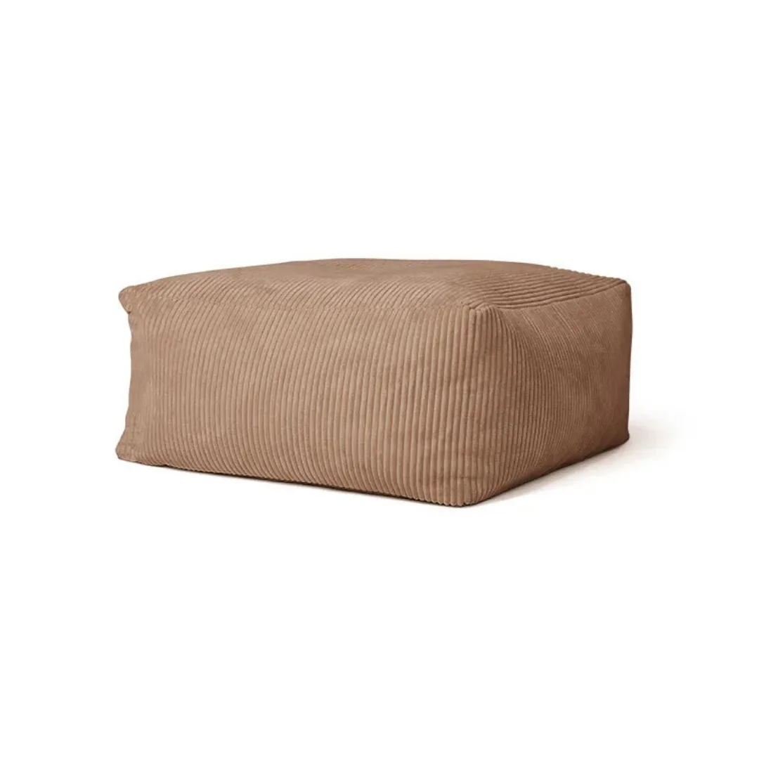 Puff marrón de pana infantil