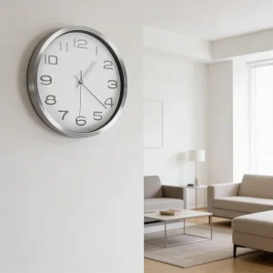 Reloj Plata Blanco 30cm