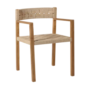 Silla de teca y cuerda Cora