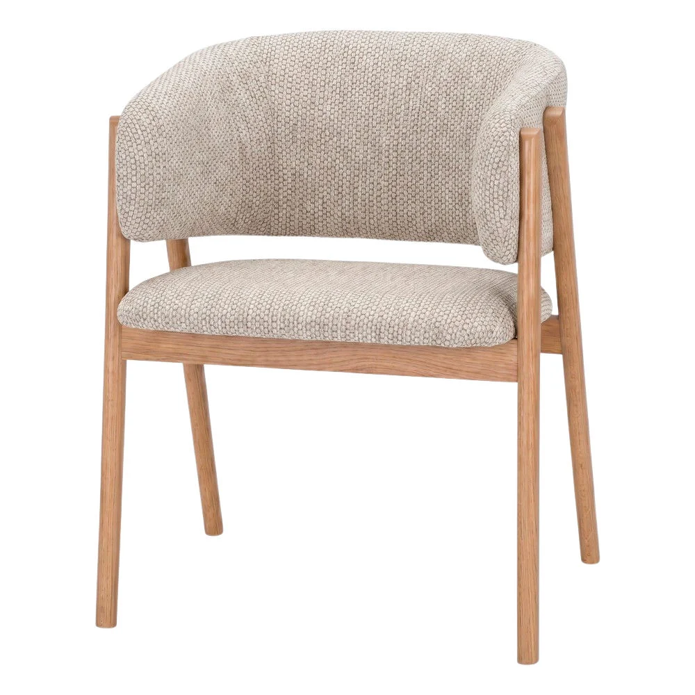 Silla de madera de olmo torneada tapizada - Imagen 2
