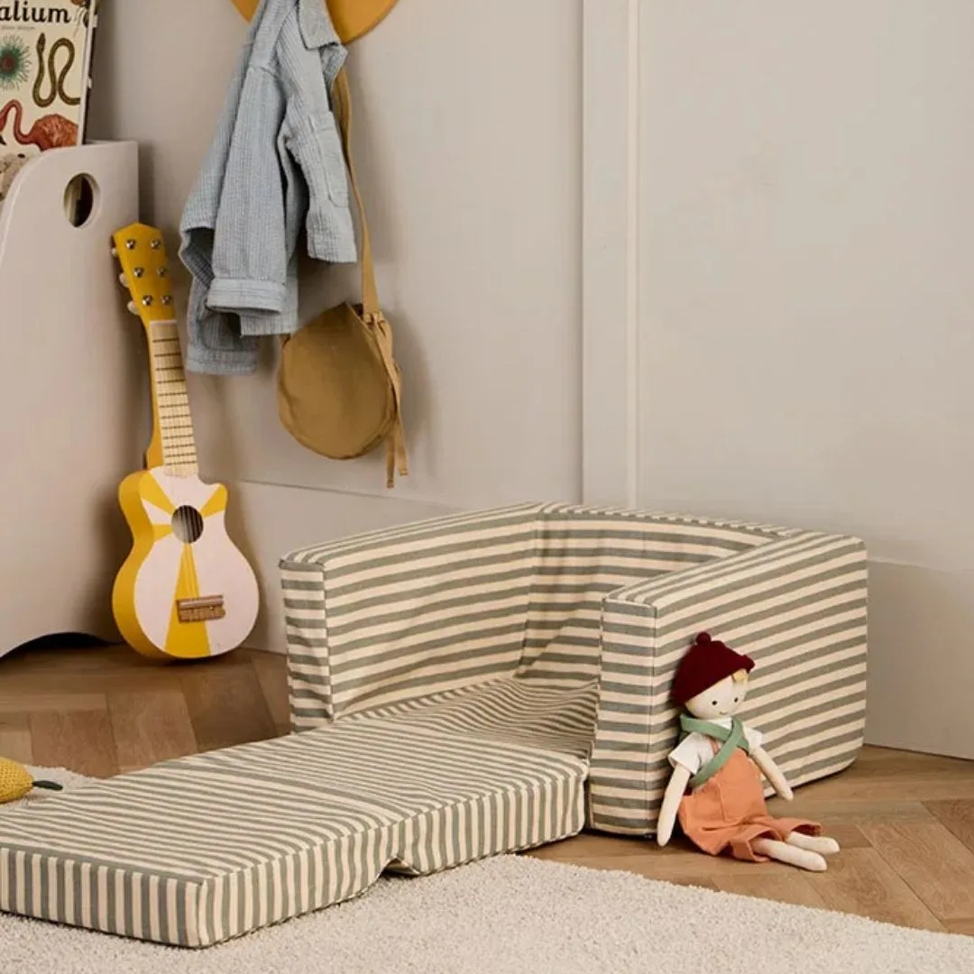 Sillón plegable infantil de rayas - Imagen 4