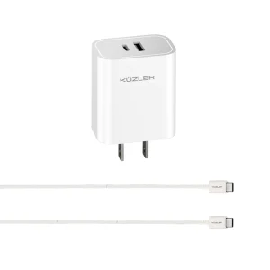 Cargador Tipo C/A 20W + Cable de carga rápida 1m 60W SPEEDVOLT-20B