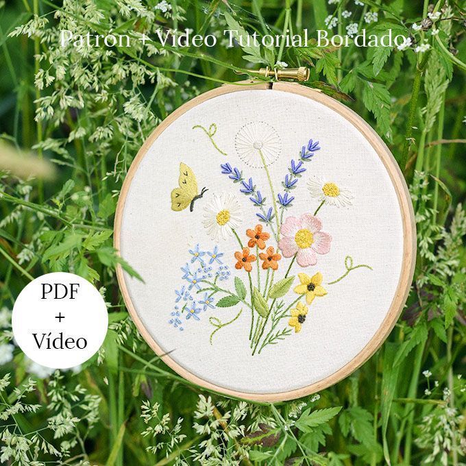 Patrón De Bordado Primavera + Vídeo Tutorial