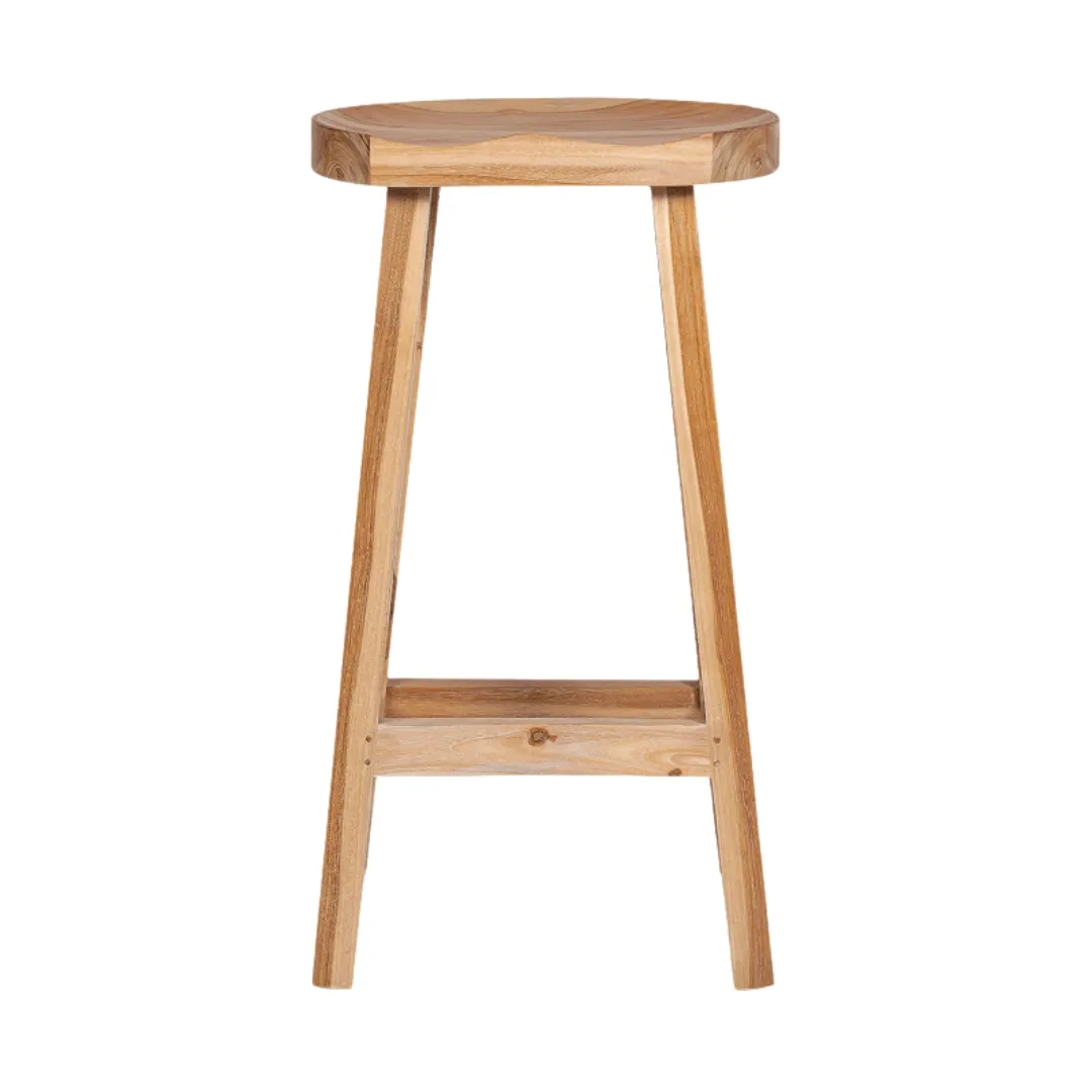 Taburete alto KING de madera de teca - Imagen 2