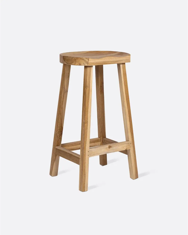 Taburete alto KING de madera de teca - Imagen 4