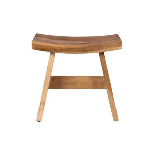 Taburete U de madera de teca
